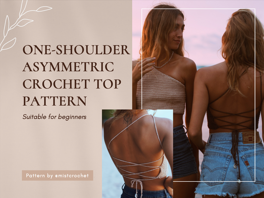 One-shoulder Asymmetric Crochet Top Pattern