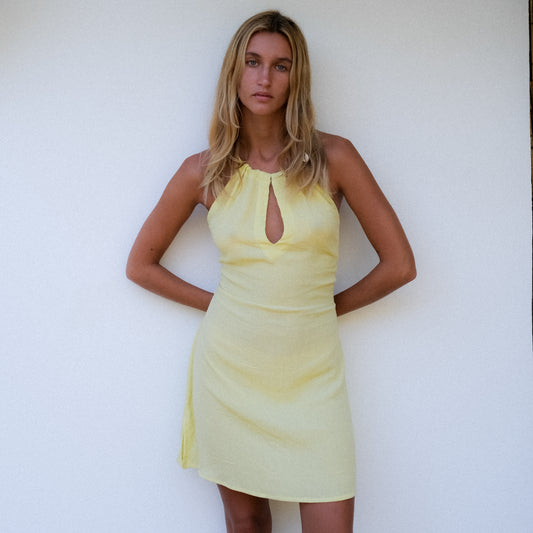 Yellow Tying Back Dress